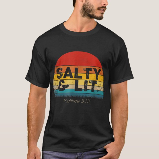 T-shirt Christian Salty et Lit Retro Vintage (Devant)