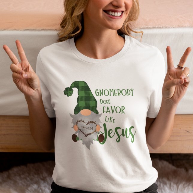 T-shirt Christian St. Patrick's Cute Gnome Blanc femmes (Créateur téléchargé)