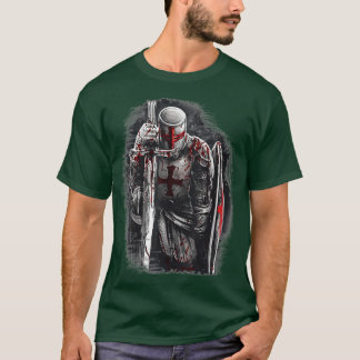 T-shirt Christian Templar Chevaliers Cadeaux Rosaire Crusa