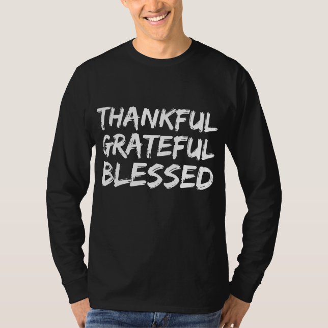 T-shirt Christian Thanksgiving Cadeau Hommes Thankful Grat (Devant)