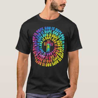 T-shirt Christian Tie Dye Dieu est Dope Cadeau pour Enfant