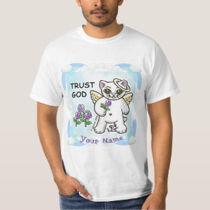 T-shirt Christian Trust Dieu Kitty chat