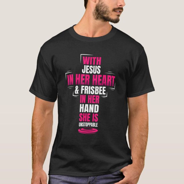 T-shirt Christian Ultimate Frisbee Player Sports Religion (Devant)