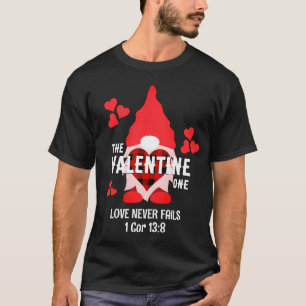 T-shirt Christian VALENTINE GNOME Coeurs rouges Couples