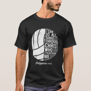 T-shirt Christian Volleyball Je Peux Faire Toutes Les Chos
