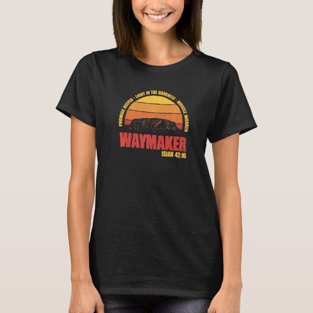 T-shirt Christian Waymaker Isaiah 4216 Inspirational Bible (Devant)