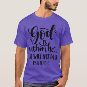 T-shirt Christian Women Don Dieu est en elle elle elle ne