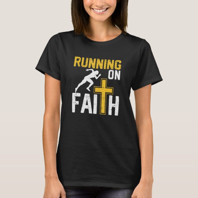 T-shirt Christian Workout Runner Religious Sur Fait (Devant)
