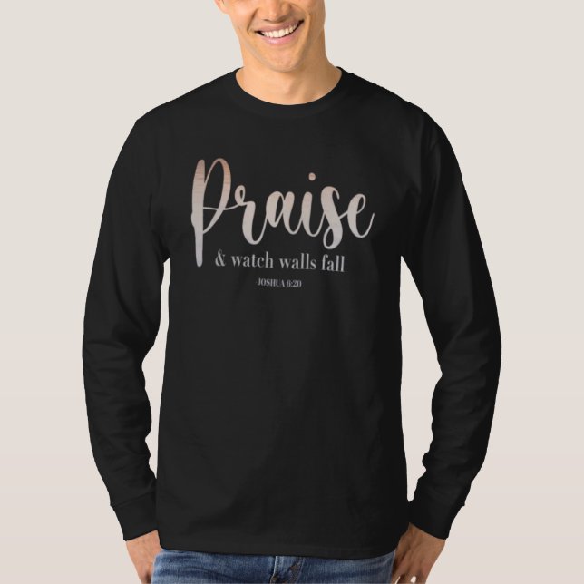 T-shirt Christian Worship Praise Watch Giants Fall Faith I (Devant)