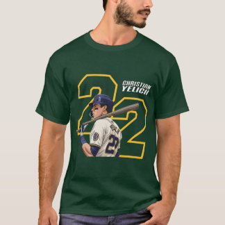 T-shirt Christian Yelich 22 Pour les couleurs sombres drôl