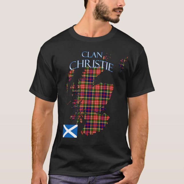 T-shirt Christie Scottish Clan Tartan Scotland (Devant)