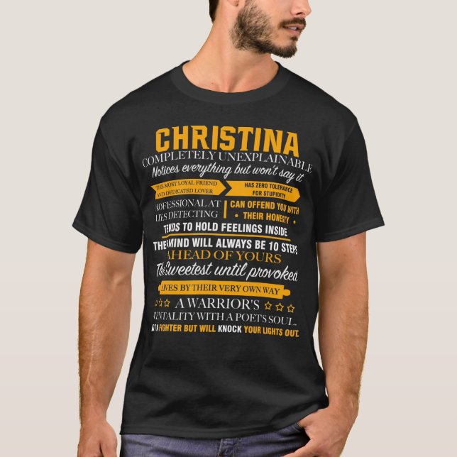 T-shirt Christina complètement inexplicable (Devant)