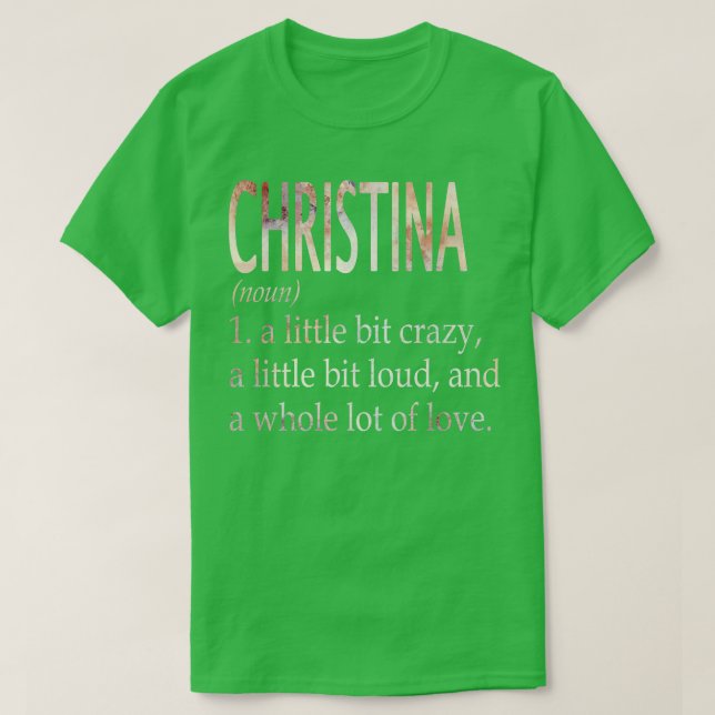 T-shirt Christina Fille Nom Définition (Design devant)