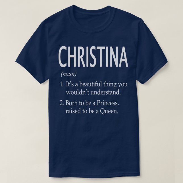 T-shirt Christina Nom Cadeau 112 (Design devant)