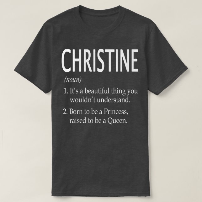 T-shirt Christine Nom Cadeau 110 (Design devant)