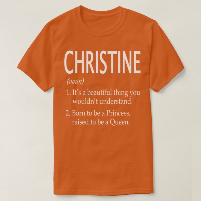 T-shirt Christine Nom Don 107 (Design devant)