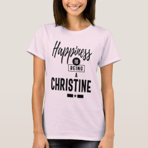T-shirt Christine Nom personnalisé Cadeau Anniversaire