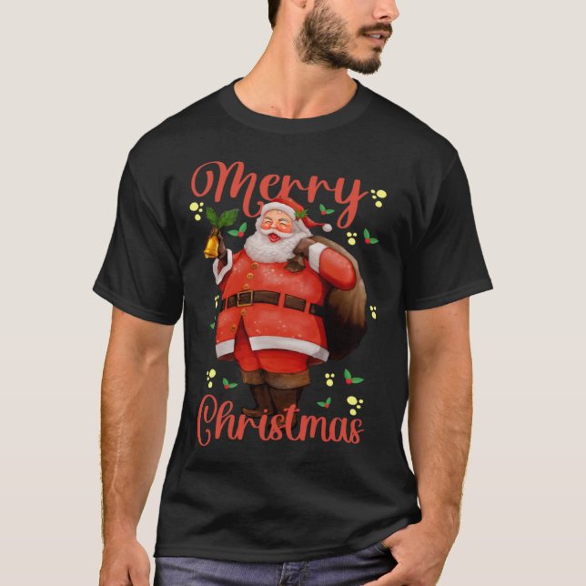 T-shirt Christmas 1224 Christmas Tree Holy Night Santa Cla (Devant)