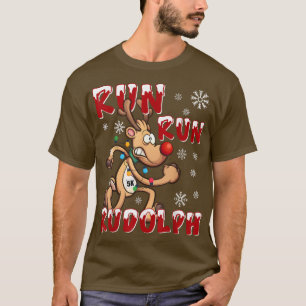 T-shirt Christmas 5K Run Rudolph Holiday Team Running
