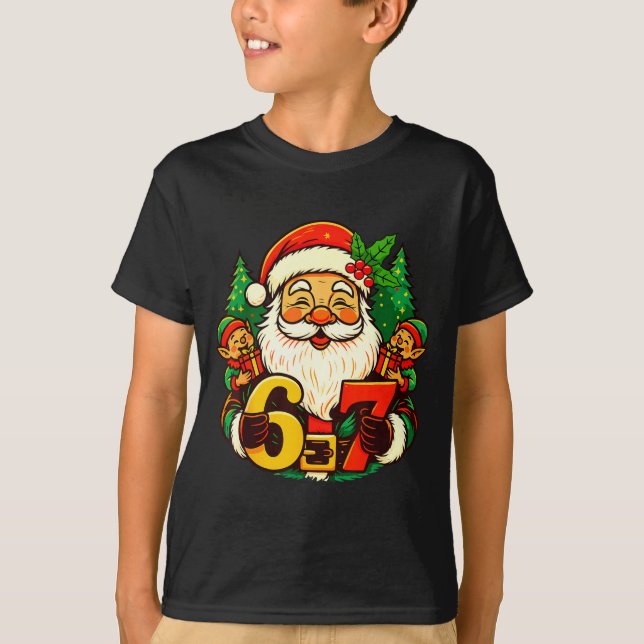 T-shirt Christmas 67 Funny Xmas Santa Six Seven Meme Gen A (Devant)
