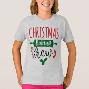T-shirt Christmas Baking Crew Funny Toddler Noël