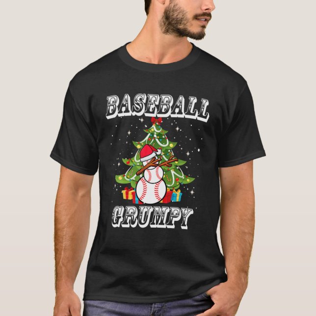 T-shirt Christmas Basball Grumpy Snowman Père Noël Dabbing (Devant)