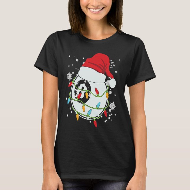 T-shirt Christmas Billiard Funny Christmas Lights Xmas (Devant)