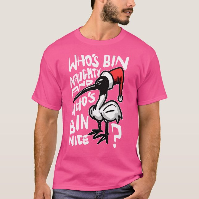 T-shirt Christmas Bin Chicken Australian Bin Chicken Chris (Devant)