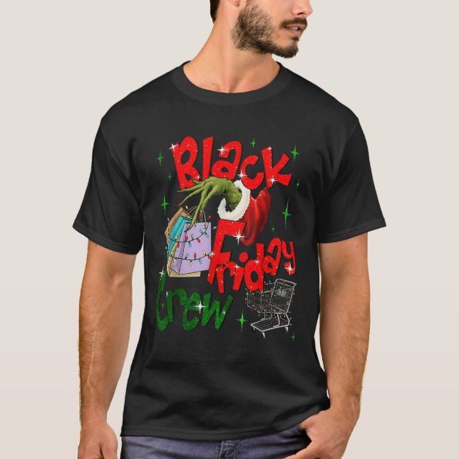 T-shirt Christmas Black Shopng Family Funny Friday Shopng  (Devant)
