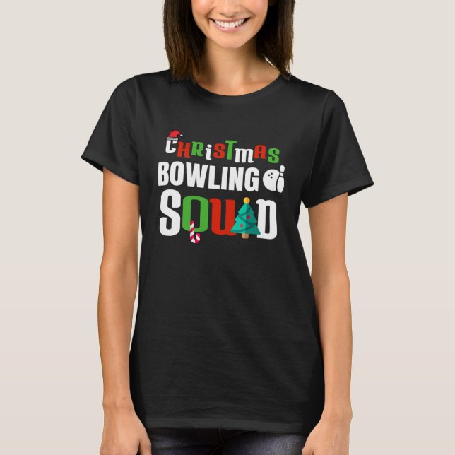 T-shirt Christmas Bowling Squad Xmas Bowler  Unisex Men Wo (Devant)