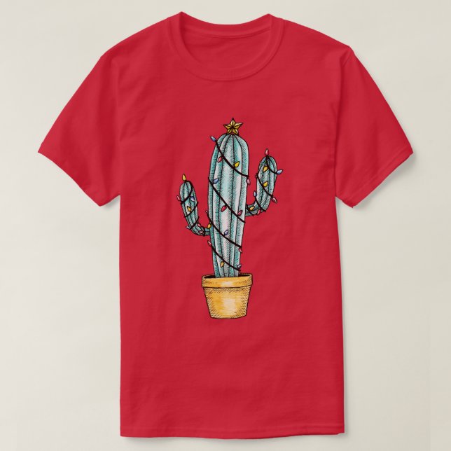 T-shirt Christmas Cactus (Design devant)