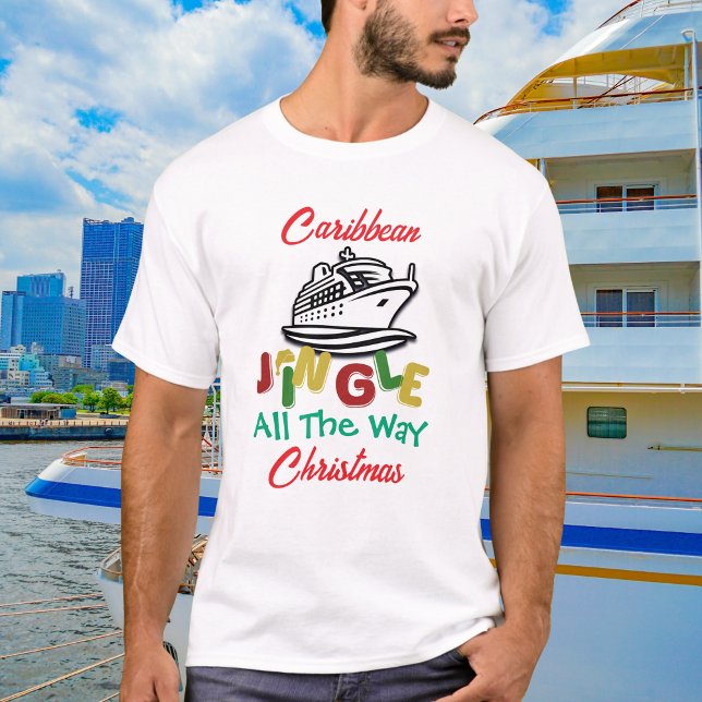 T-shirt Christmas Caribbean Cruise Personalize (Créateur téléchargé)