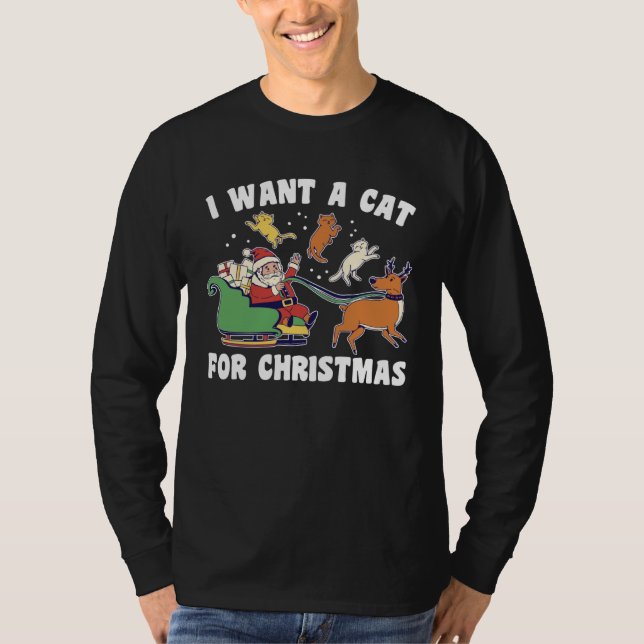 T-shirt Christmas Cat Cats For All Christmas Cats  1 (Devant)