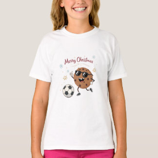 T-shirt Christmas Chocolate Cookie and Soccer Ball