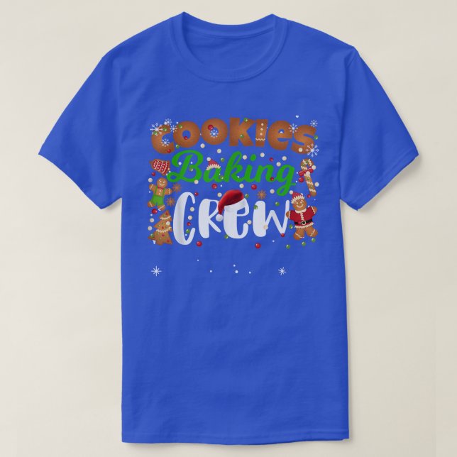 T-shirt Christmas Cookie Baking Crew Funny Matching Family (Design devant)