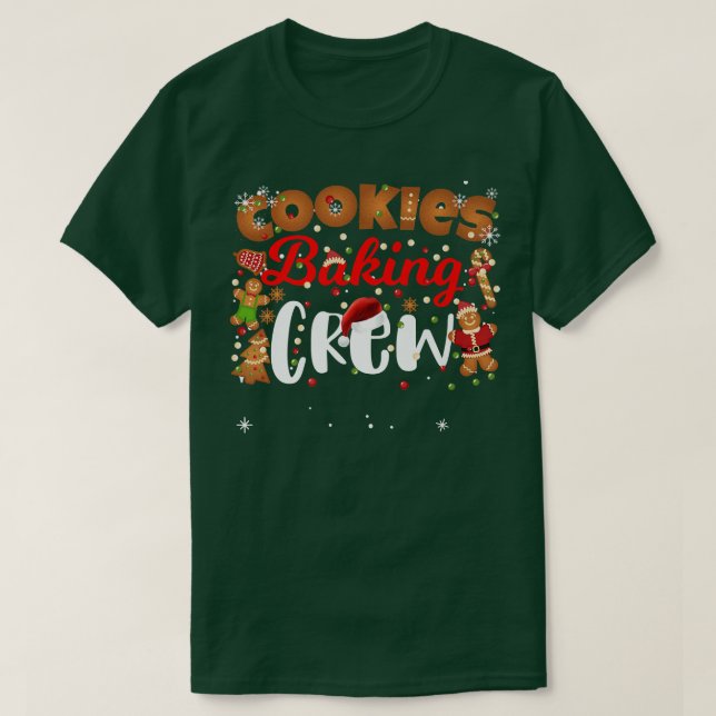 T-shirt Christmas Cookie Baking Crew Funny Matching Family (Design devant)