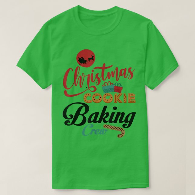 T-shirt Christmas Cookie Baking Crew Gingerbread Team Sant (Design devant)