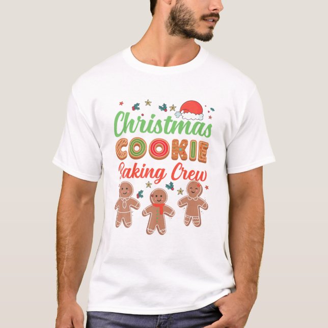 T-shirt Christmas Cookie Baking Équipe de pain d'épice San (Devant)