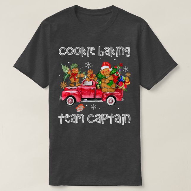 T-shirt Christmas Cookie Baking Team Capitaine Funny (Design devant)