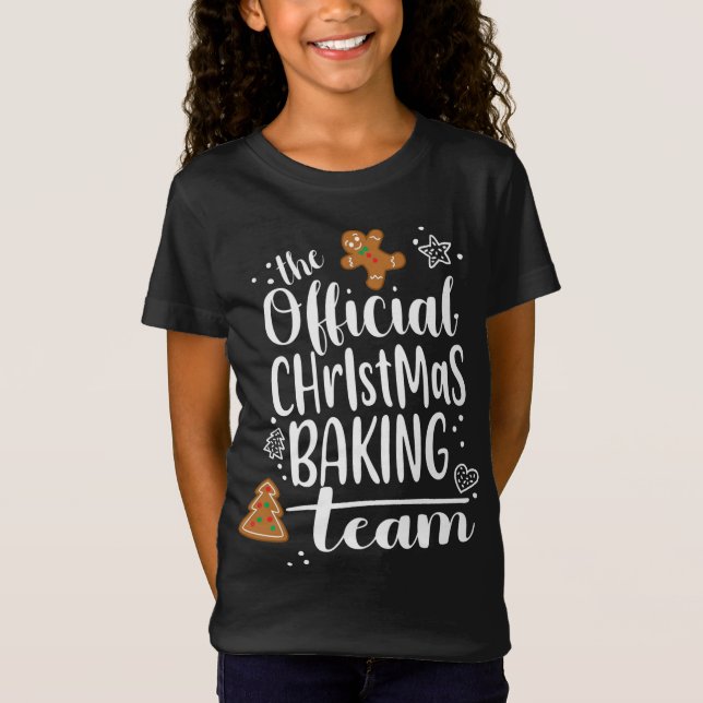 T-Shirt Christmas Cookie Baking Team Crew Cute Gingerbread (Devant)