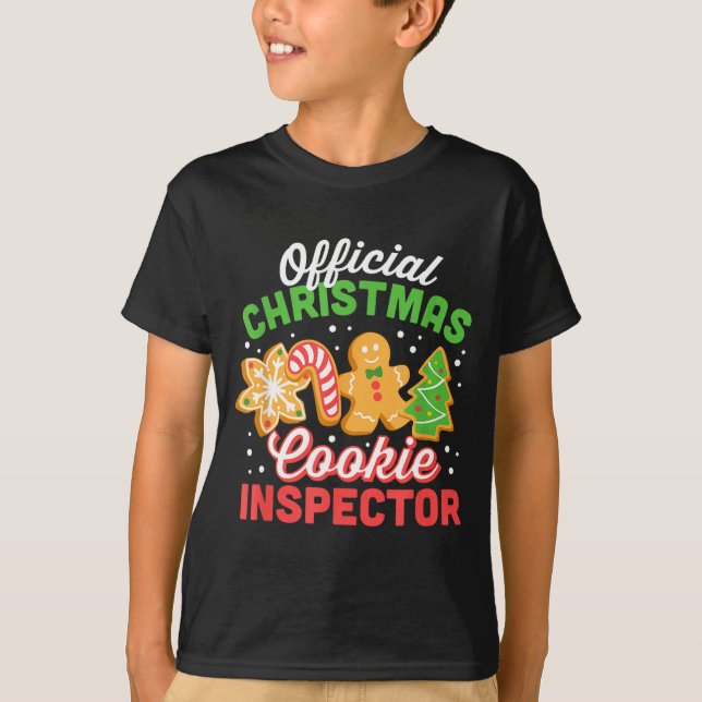 T-shirt Christmas Cookie Inspector Dad  (Devant)