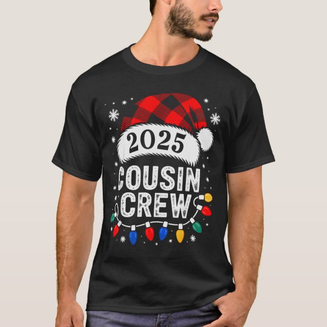 T-shirt Christmas Cousin Crew 2025 Matching Xmas Family Pa (Devant)