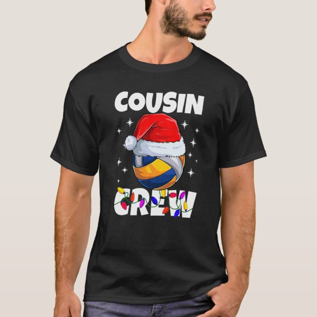 T-shirt Christmas Cousin Crew Volley Ball Pajamas Family X (Devant)