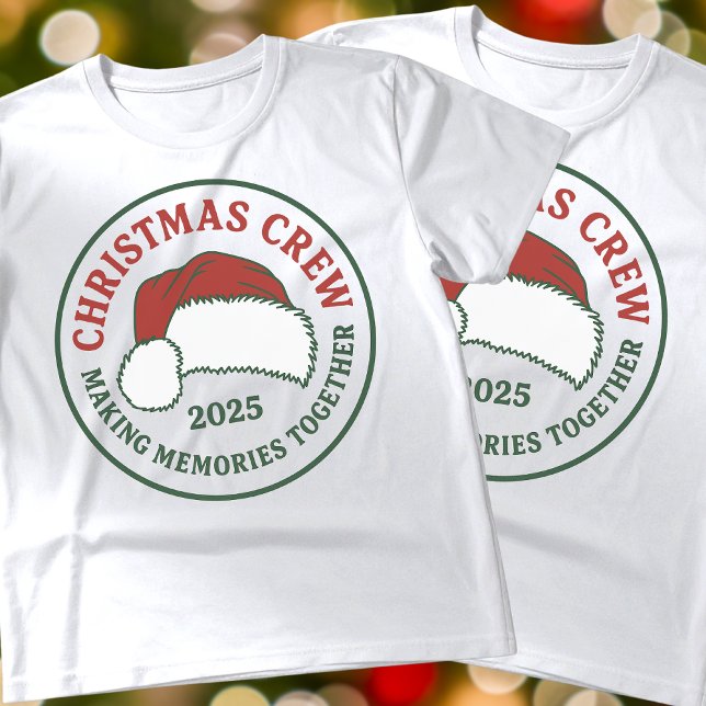 T-shirt Christmas Crew 2025 Family Xmas Holiday Memories  (Créateur téléchargé)