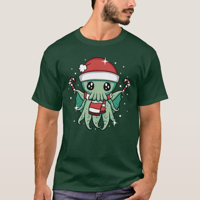 T-shirt Christmas Cthulhu (Devant)