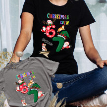 Christmas Customizable Family Crew Fun Black