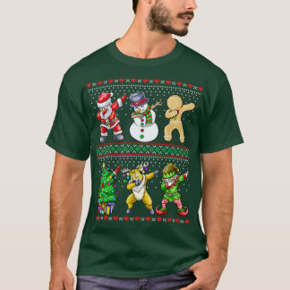 T-shirt Christmas Dabbing père Noël snowman