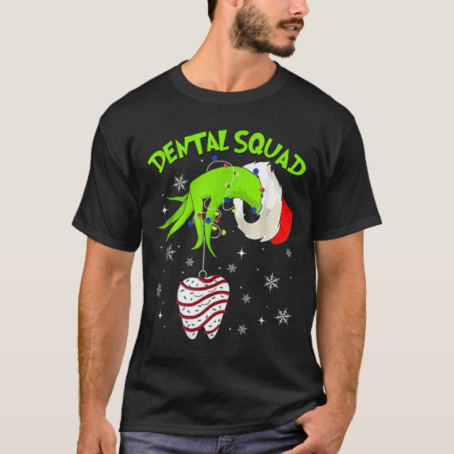 T-shirt Christmas Dental Squad Cute Dentist Dental Hygieni (Devant)