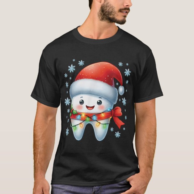 T-shirt Christmas Dentist Dental Istant Santa Hat Xmas T S (Devant)