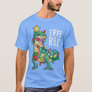 T-shirt Christmas Dinosaur Tree Rex Pajamas Men Boys Xmas